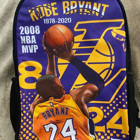 Kobe Bryant 1978-2020 LA Lakers 2008 NBA MVP Light Weight Backpack - Picture 9 of 13